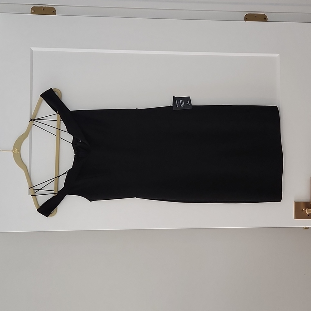 Lulu's Classic Black Midi Dress